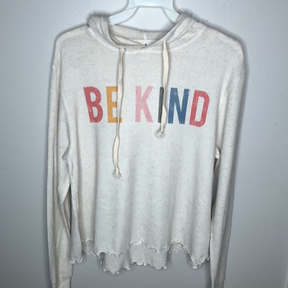 "BE KIND" Statement hooded top - Picture 7 of 9